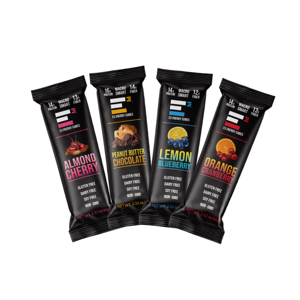 Original Variety Pack E3 Energy Cubes - Protein Bars (12 bars mixed flavors)