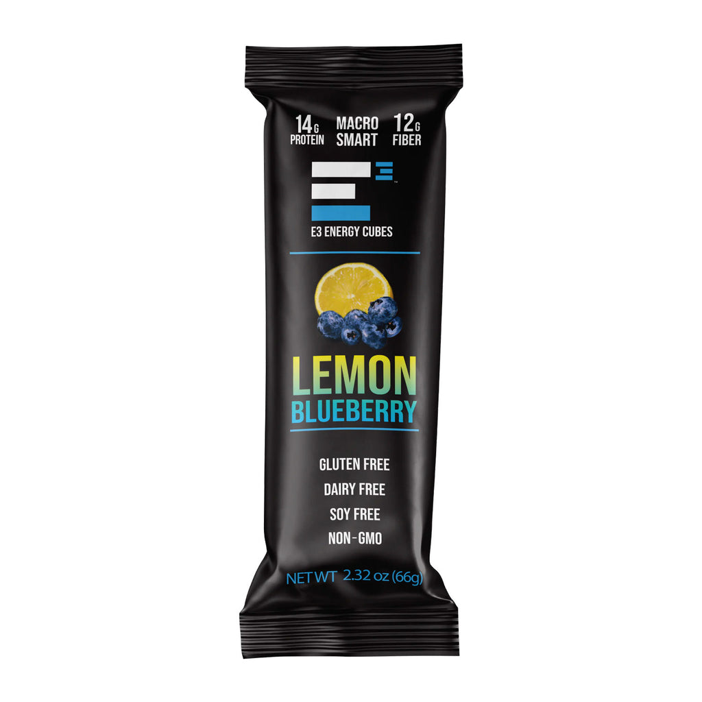 Lemon Blueberry E3 Energy Cubes - Protein Bars (12 bars)