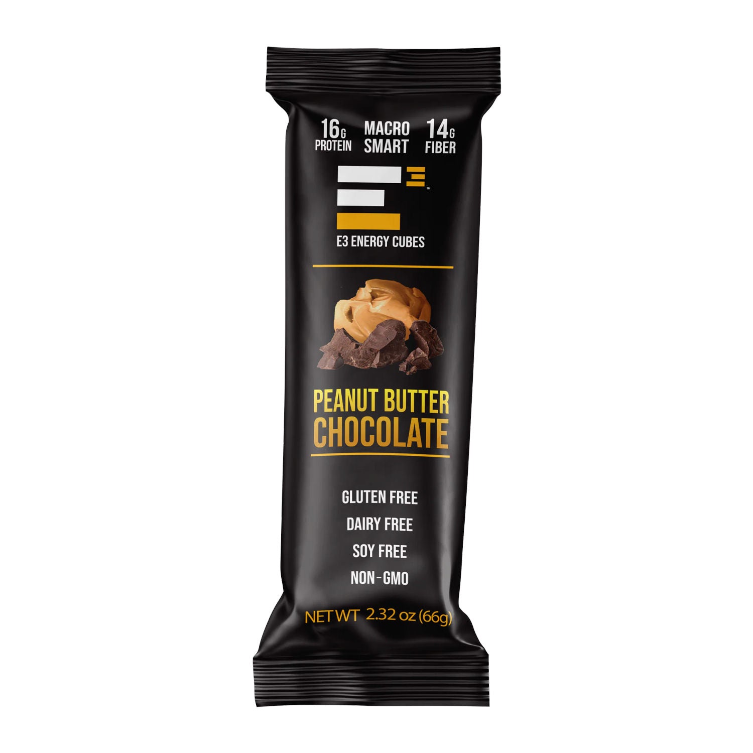 Peanut Butter & Chocolate E3 Energy Cubes - Protein Bars (12 bars)