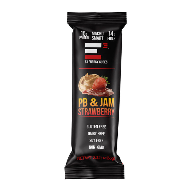 PB & Jam - Strawberry E3 Energy Cubes - Protein Bars