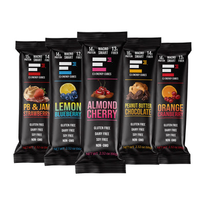 Variety Pack E3 Energy Cubes - Protein Bars (12 bars mixed flavors)