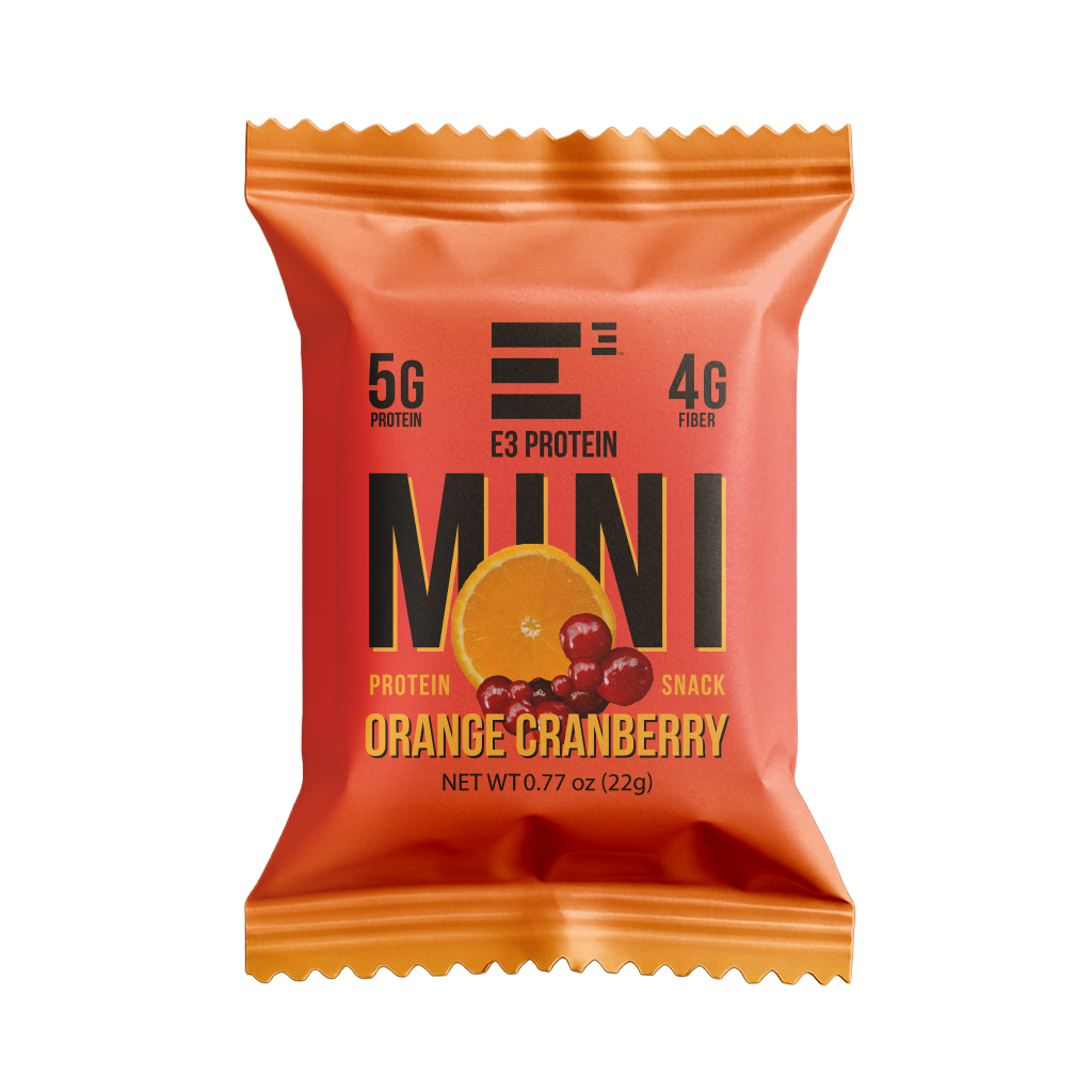 MINI E3 Energy Cubes Orange Cranberry Pack - Mini Protein Bars (20 minis)