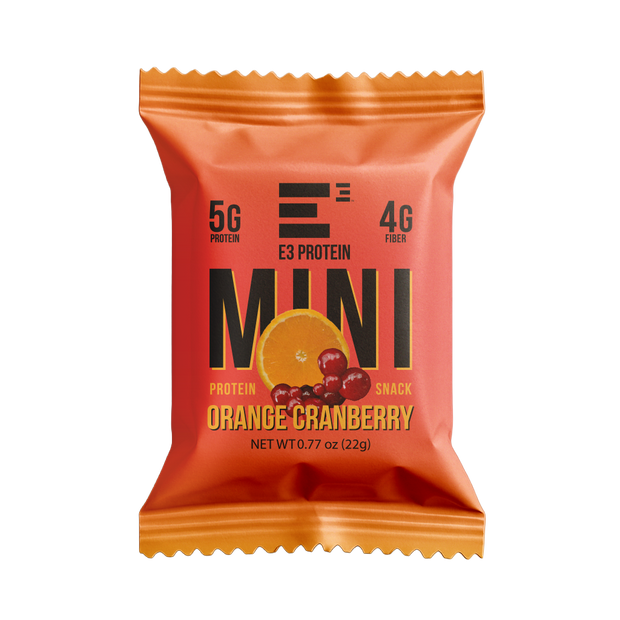 MINI E3 Energy Cubes Orange Cranberry Pack - Mini Protein Bars (20 minis)