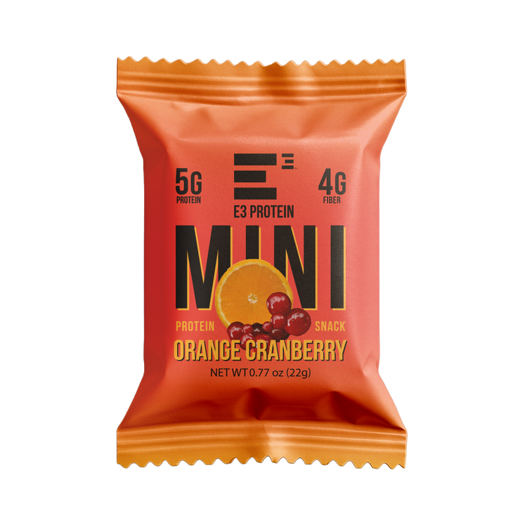 MINI E3 Energy Cubes Orange Cranberry Pack - Mini Protein Bars (20 minis)