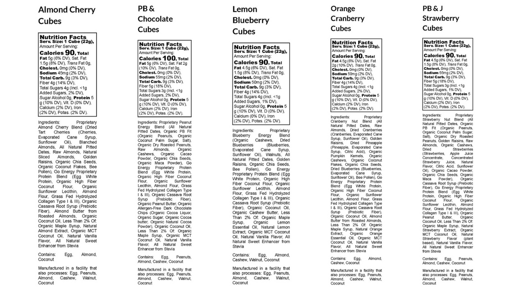 MINI E3 Energy Cubes Variety Pack - Mini Protein Bars (20 minis)